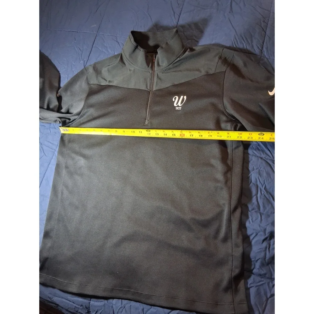 Nike Men's Performance 1/4 Zip Dri-Fit Golf Pullover Black‎ Large Wilson - Picture 2 of 6